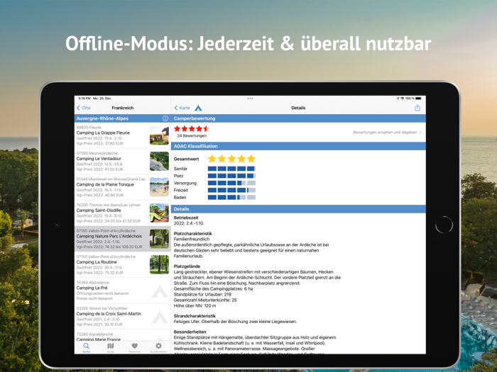 ADAC Camping / Stellplatz 2022