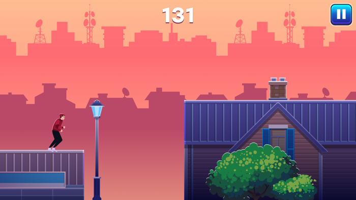 Parkour Run Jump Rooftop