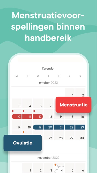 Clue Menstruatie Kalender iPhone app afbeelding 1