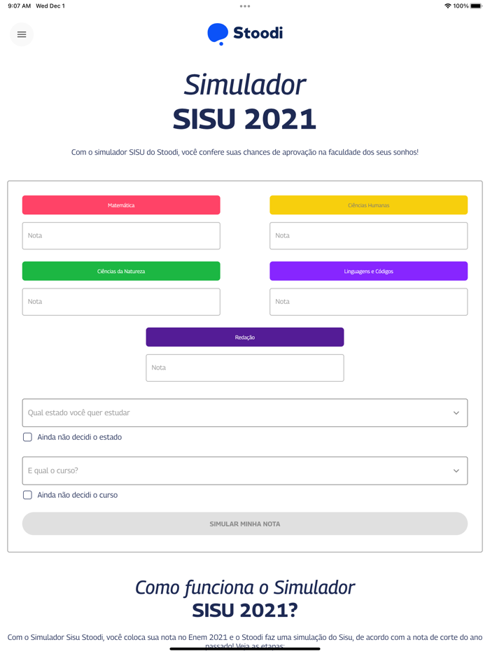 Simulador Sisu Stoodi