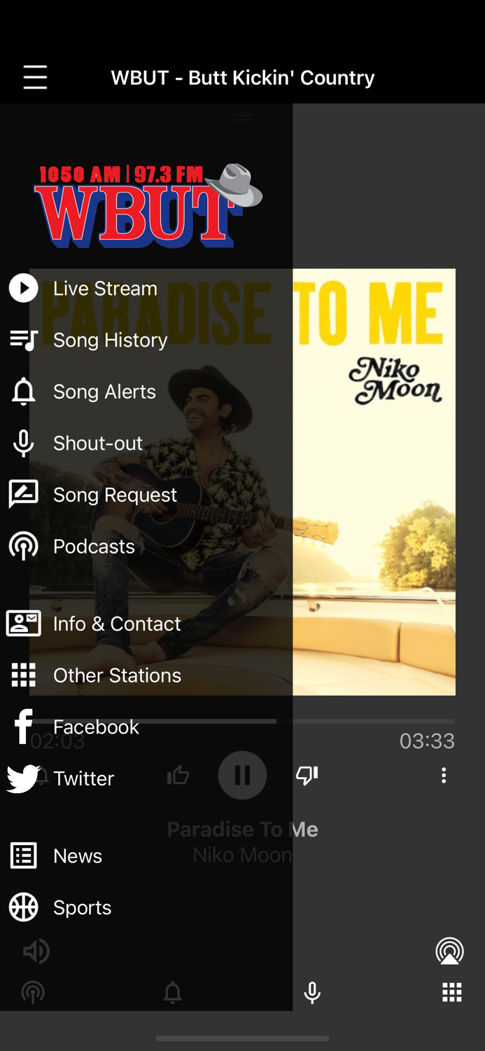 WBUT 1050-AM  97.3-FM