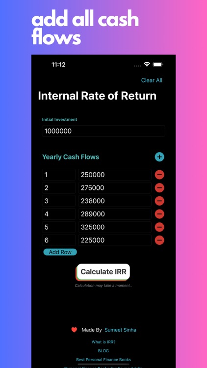 IRR Calculator screenshot-3