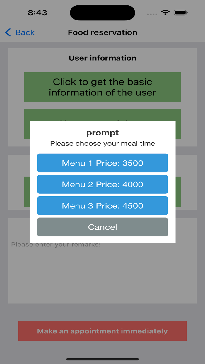 Love Chef reservation