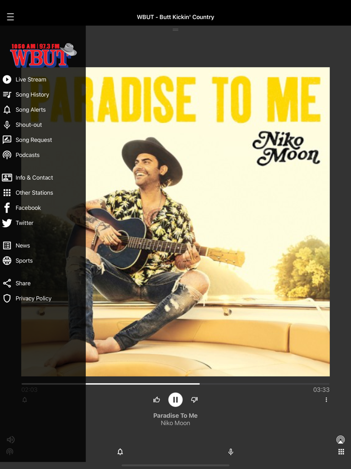 WBUT 1050-AM  97.3-FM