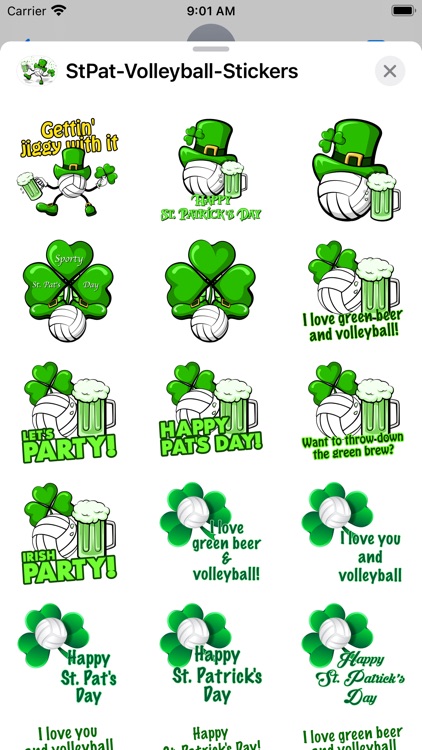 St Pat's Volleyball Stickers