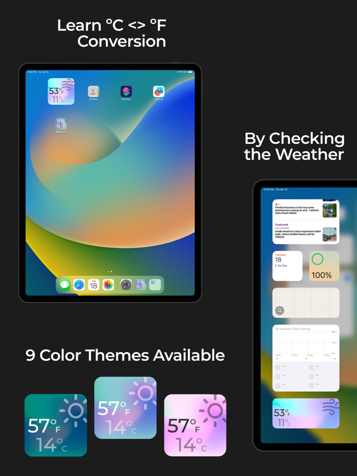 Fahrenheit Celsius Widget