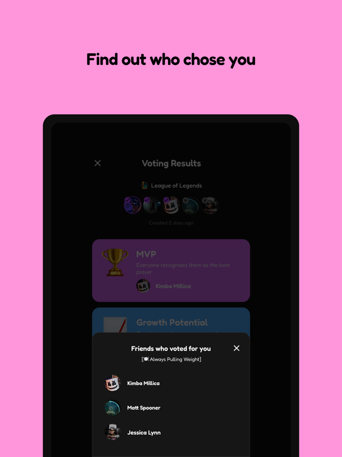 qeeq Vote friends after game