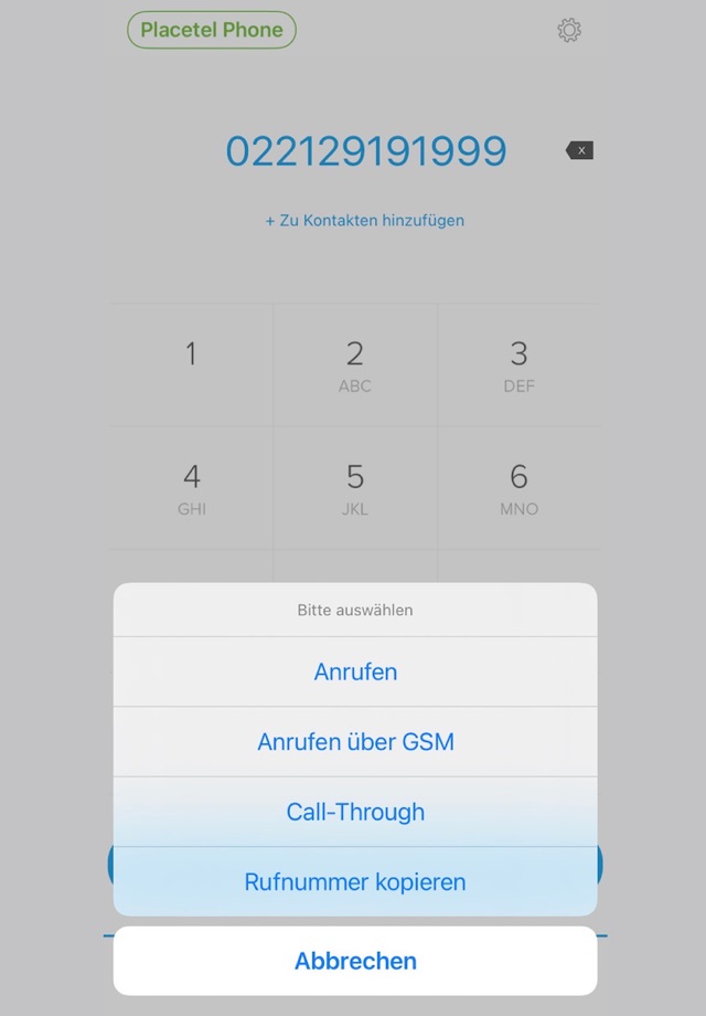 Placetel-Phone screenshot 3